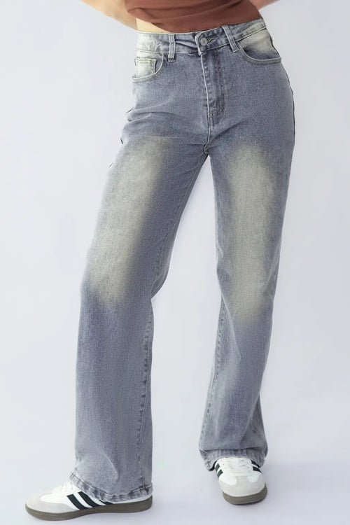 Women's High-Waisted Multi-Pocket Denim Wide Leg Jeans(BUY 2 FREE SHIPPING)