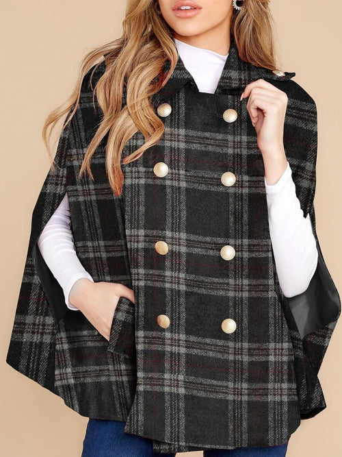 Women's Plaid Winter Cape Coat(Buy 2 Free Shipping)