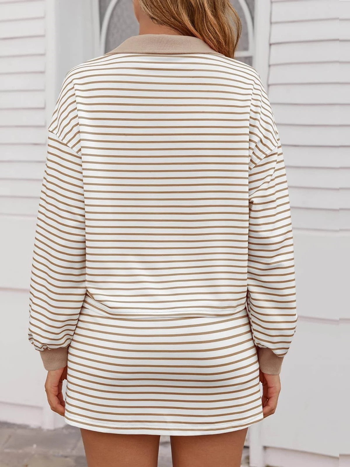 Women's Casual Striped Two-Piece Set