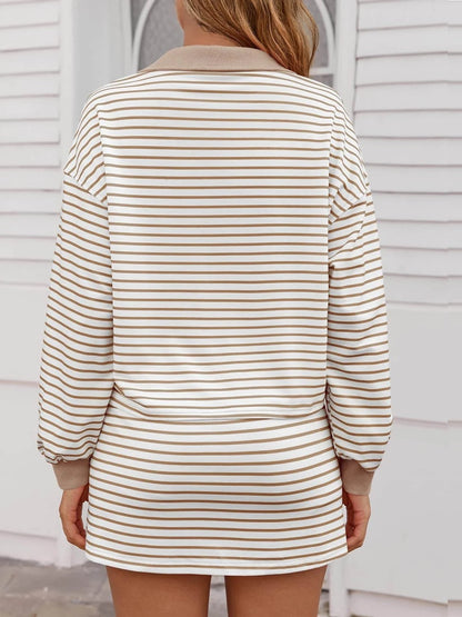 Women's Casual Striped Two-Piece Set