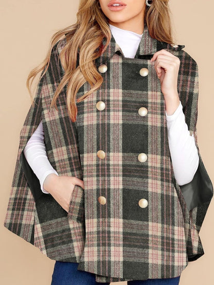Women's Plaid Winter Cape Coat(Buy 2 Free Shipping)