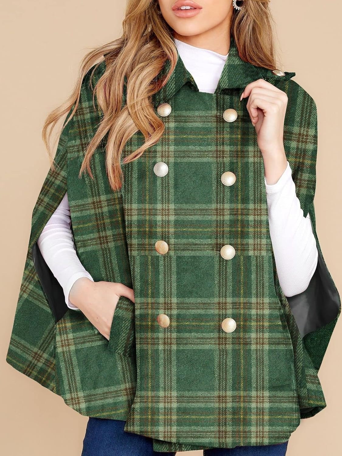 Women's Plaid Winter Cape Coat(Buy 2 Free Shipping)