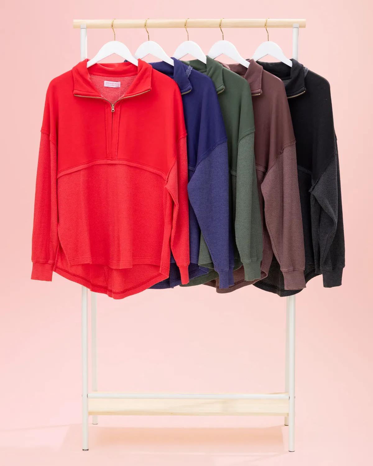 Women's Quarter Zip Pullover Slit Long Sleeve Top(BUY 2 FREE SHIPPING)