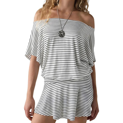 Women's Draped Off-The-Shoulder Mini Dress