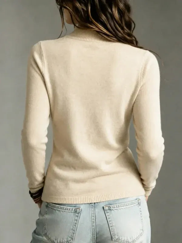 Women's Early Autumn Fake Neck Cross Wrap Sweater