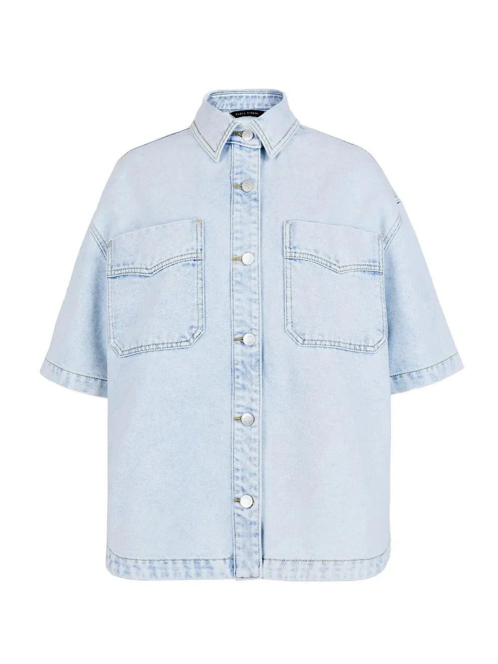 Women Vintage Oversized Button Down Denim Shirt Jacket