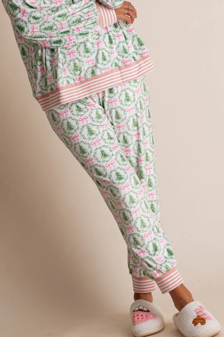 Christmas Trees and Bows Pajama Set (Buy 2 Free Shipping)