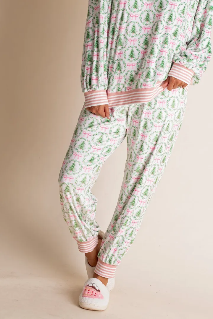 Christmas Trees and Bows Pajama Set (Buy 2 Free Shipping)