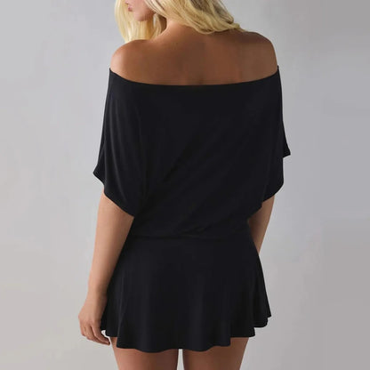 Women's Draped Off-The-Shoulder Mini Dress