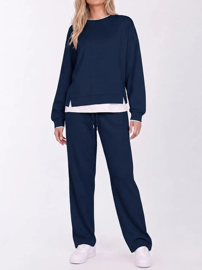 Women's Fake Two‑Piece Sweatshirt Set