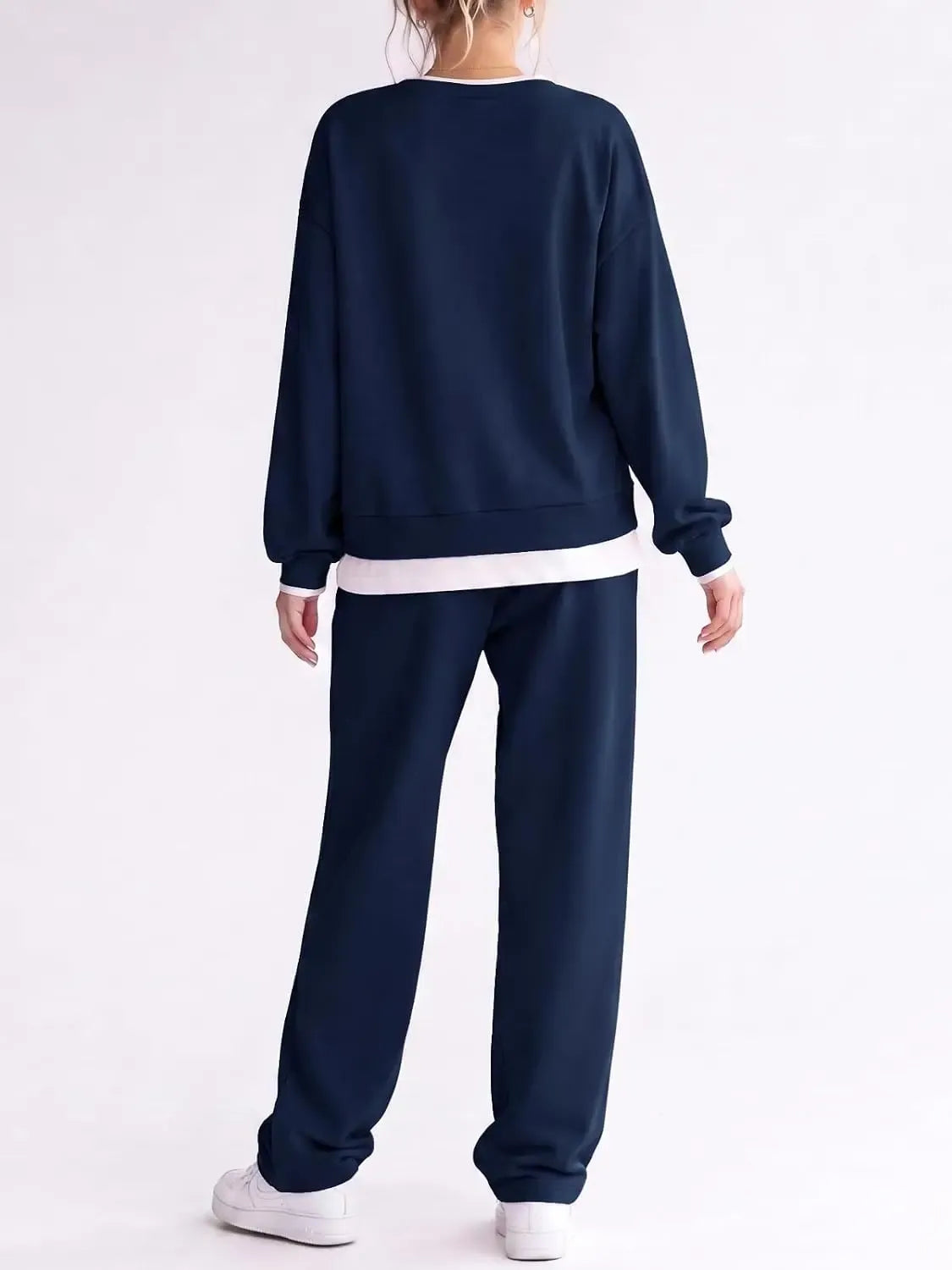 Women's Fake Two‑Piece Sweatshirt Set