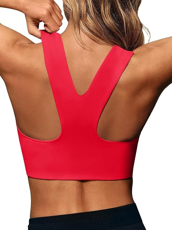 Womens Buttery Soft Square Neck Sports Bras Longline Yoga Workout Running Crop Tops