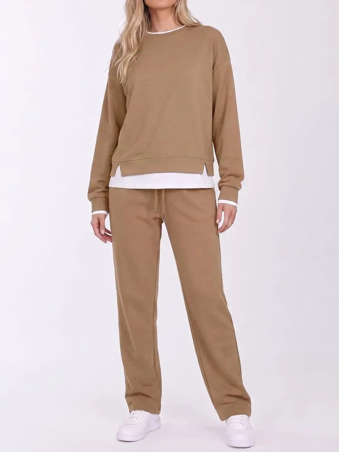 Women's Fake Two‑Piece Sweatshirt Set