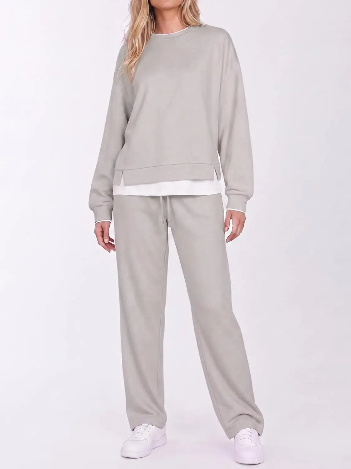 Women's Fake Two‑Piece Sweatshirt Set
