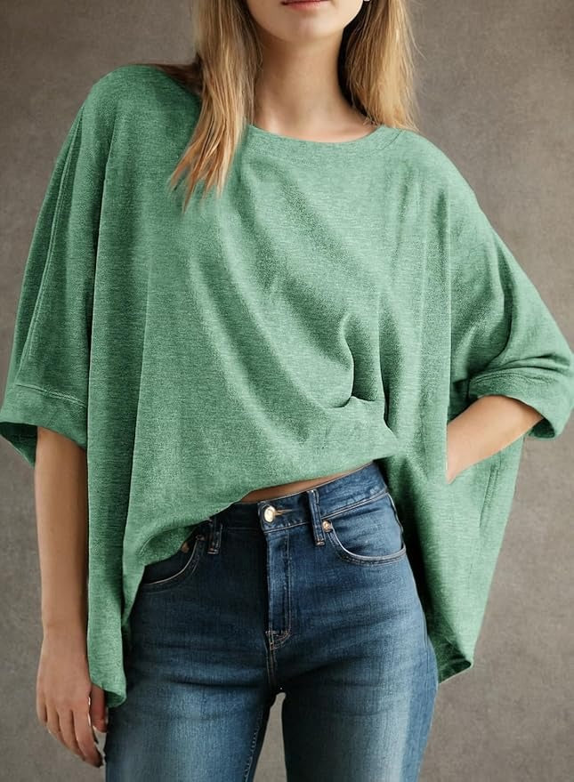 2026 Women's Solid Color Loose Oversized Basic T-Shirt