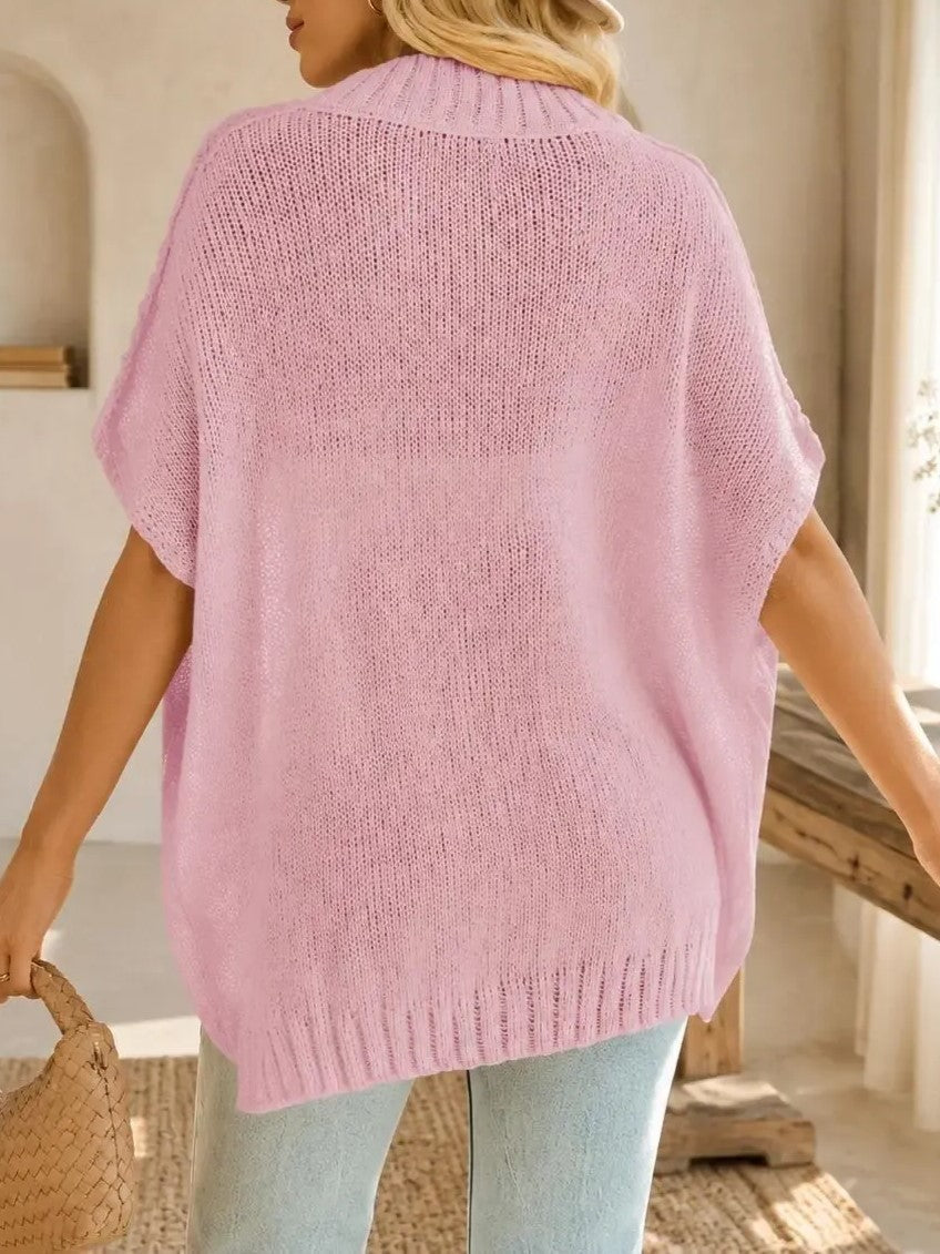 Women's Oversized Batwing Half Sleeve Sweater