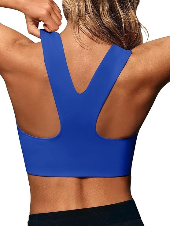 Womens Buttery Soft Square Neck Sports Bras Longline Yoga Workout Running Crop Tops