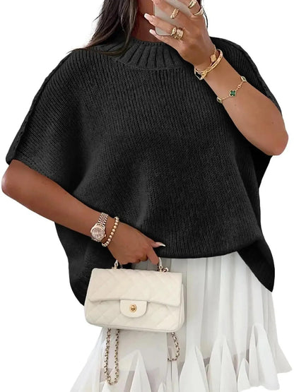Women's Oversized Batwing Half Sleeve Sweater