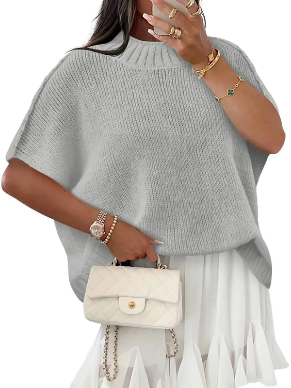Women's Oversized Batwing Half Sleeve Sweater