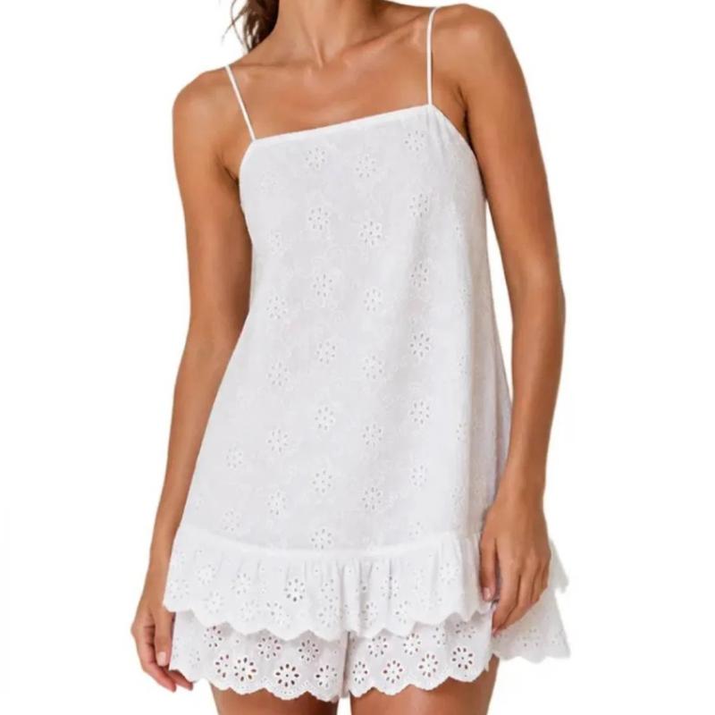 Women's Spaghetti Strap Fitted Bohemian Cotton Blend Overalls