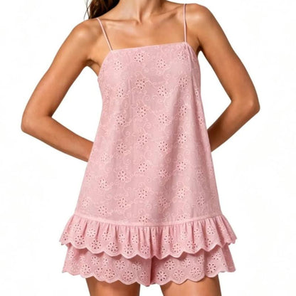 Women's Spaghetti Strap Fitted Bohemian Cotton Blend Overalls