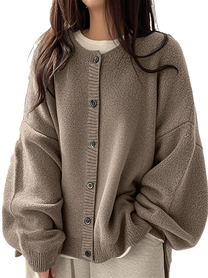 Women's Oversized Cardigan Casual Long Sleeve Button Down Knit Sweater