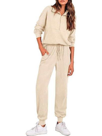 Women's Ribbed Knit Matching Lounge Sets