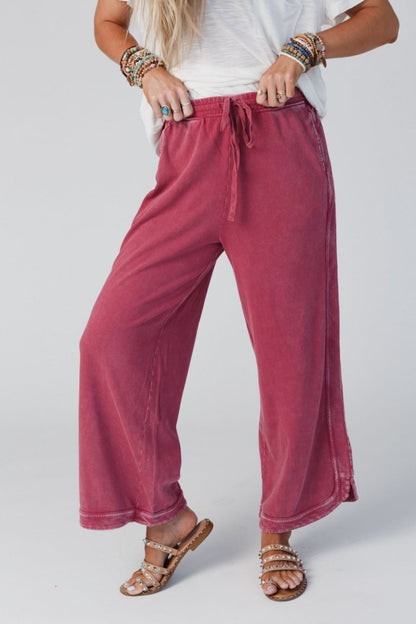 So Comfy Wide Leg Pant Cropped Length (buy 2 free shipping)