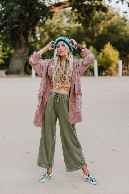 So Comfy Wide Leg Pant Cropped Length (buy 2 free shipping)